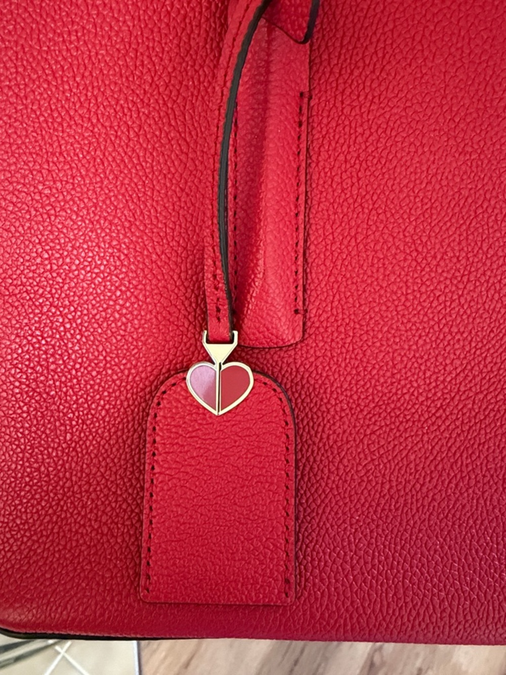 Kate Spade Margaux red leather satchel, EUC - Picture 2 of 8